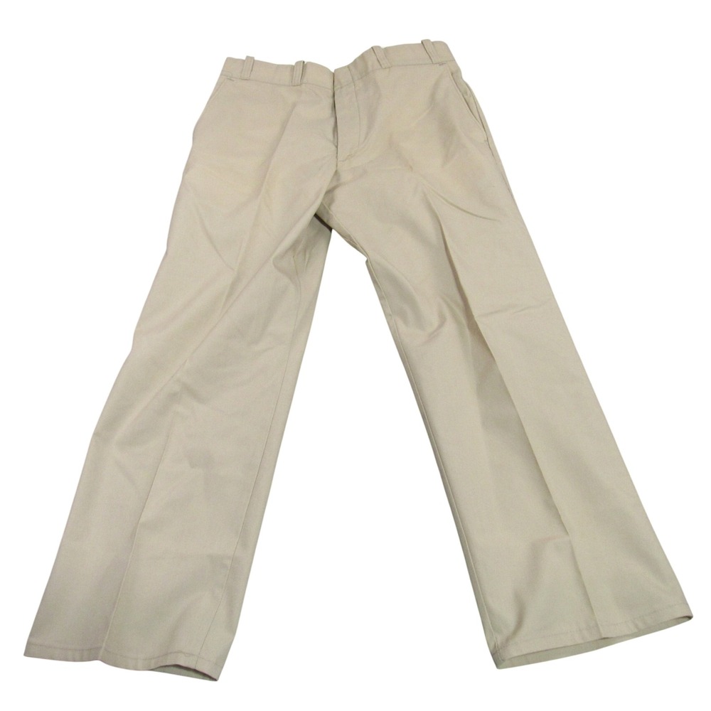 Vintage Roebucks Sears Perma-Prest Khaki Chino Pants Mens 34x28 Regular Fit USA